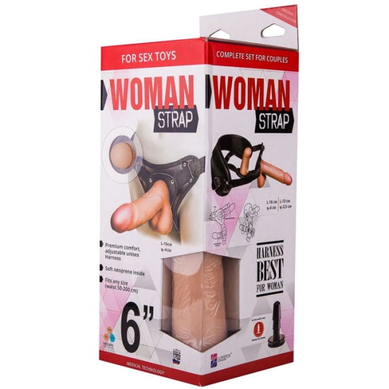 Страпон Lovetoy Woman Strap 6&quot; - 2 насадки