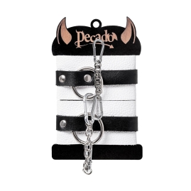 Бело-черные наручники Pecado